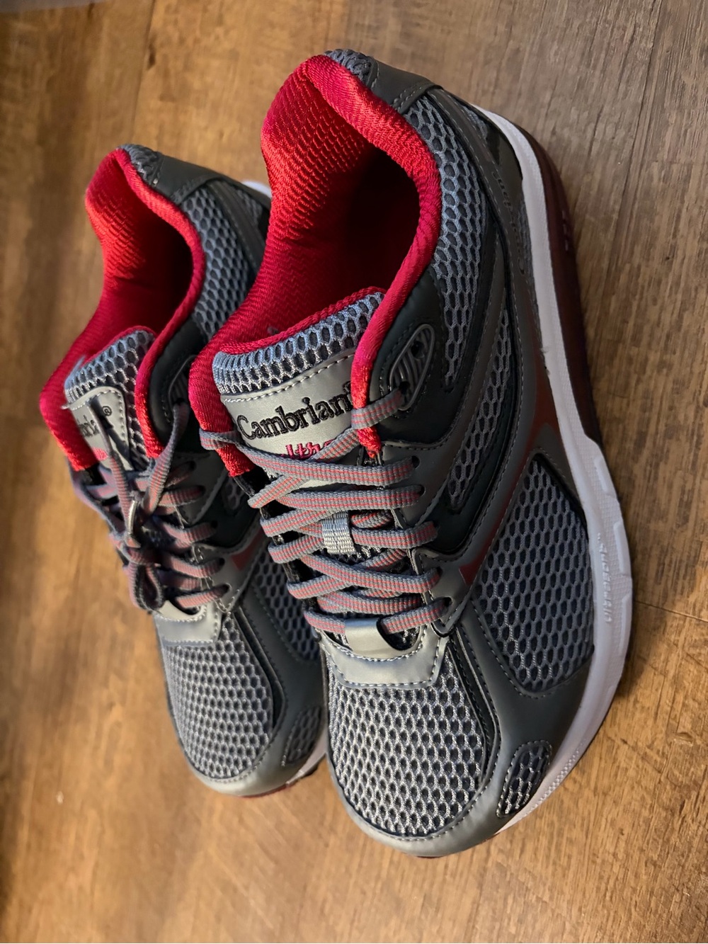 Brand New Women’s Gray and Red Athletic Sneakers